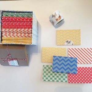 Handcrafted Colorful Fold Over Cards Box Set